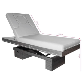 SPA LEŻANKA KOSMETYCZNA AZZURRO WOOD 815B ŚWIECĄCA GREY PODGRZEWANA